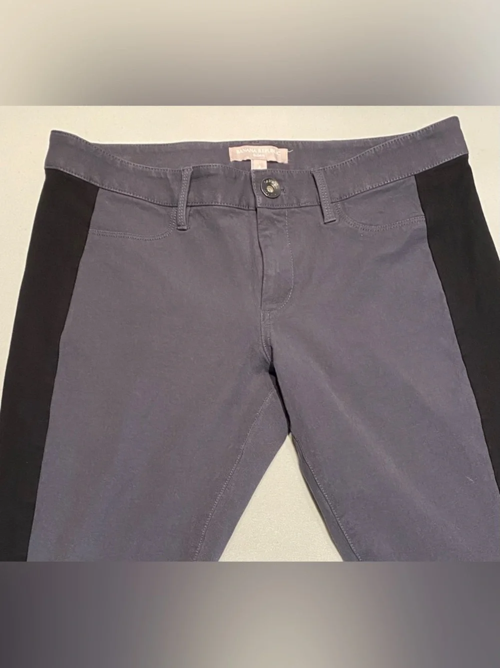 Banana Republic Sloan-Fit Side-Stripe Skinny Ankle Pant, size 8